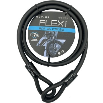 ТРОС ВЕЛОСИПЕДНОГО ЗАМКА ДЛИННЫЙ ТРОС MUVIKE FLEX 1800/12