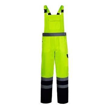 SPODNIE ROBOCZE ODBLASKOWE ŻÓŁTE 3XL LAHTI PRO