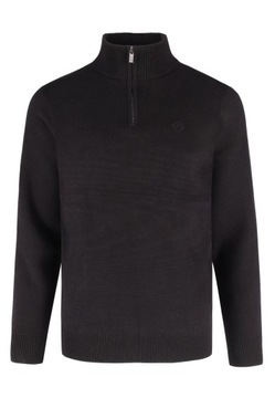 OUTLET męski sweter czarny ze stójką VOLCANO 5XL