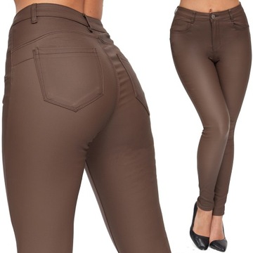 668_ 3XL/46 _Spodnie Eko Skóra woskowane