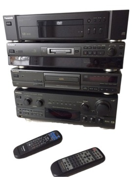 Wieża Technics SA-DX940 SL-PG390 SJ-MD100 3 części amplituner CD i MD a1