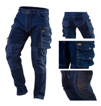 NEO Spodnie robocze JEANS DENIM 5 - KIESZENI XXL