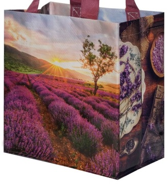 Torba Materiałowa Na zakupy 26x15x27 cm lawenda