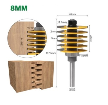 ФРЕЗА ДЛЯ СОЕДИНЕНИЯ ДРЕВЕСИНЫ, ХВОСТОВИК МНОГОПАЗОВЫЙ, 8мм