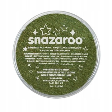 Snazaroo Farba do ciała 18 ml Sparkle: Green