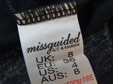 80__MISSGUIDED__sukienka damska MIDI CZARNA__36 S