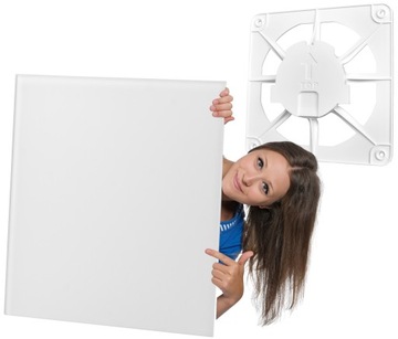 Kratka wentylacyjna 150x150mm biały połysk szkło