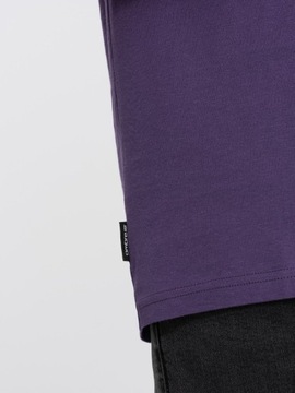 Męski klasyczny bawełniany T-shirt BASIC fioletowy V9 OM-TSBS-0146 XXL