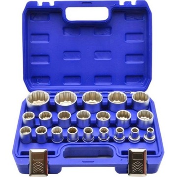 НАБОР 12-СТОРОННИХ ГОЛОВОК, 21 ЭЛЕМЕНТ ГОЛОВКИ