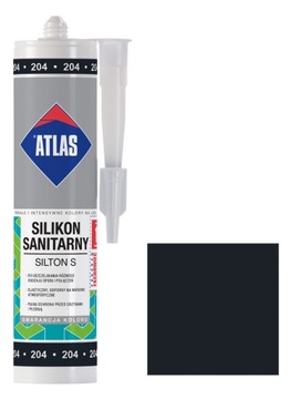 Silikon sanitarny Silton S 204 Czarny 280ml Atlas