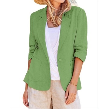 MARYNARKA BAWEŁNIANE LNIANE CASUAL ŻAKIET.rozS-5XL