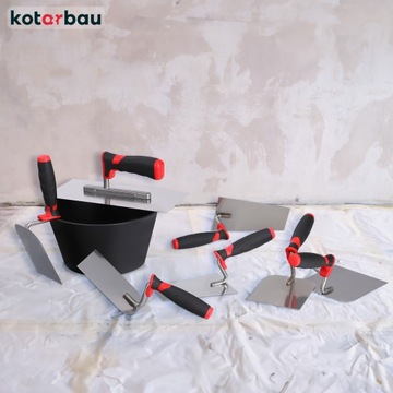 НАБОР 8 шт. СТАЛЬНОЙ ЖЕЛУДОК СТРОИТЕЛЬНЫЙ ПОДДОН КОНТЕЙНЕР ДЛЯ ШТУКАТУРНОГО РАСТВОРА