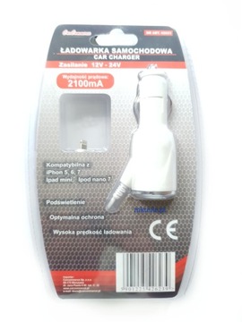 Автомобильное зарядное устройство для iPhone Micro USB 12 В 24 В