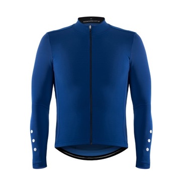 OCIEPLANA BLUZA KOLARSKA KOBALTOWA XL, ODBLASKI, LOKOSPORT, SZOSOWKA.