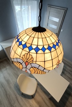 Подвесной светильник Tiffany Barok, белый, диаметр. 50 см