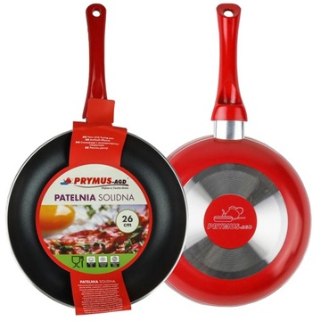 PATELNIA SOLIDNA 26 CM NIEPRZYWIERAJĄCA GAZ PŁYTA GRZEWCZA DO SMAŻENIA