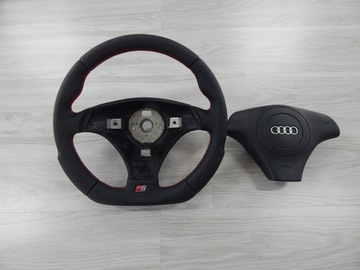 AUDI TT 8N0 A4 4B0 A6 C5 - VOLANT NOVÁ KŮŽE SPORT ULOŽENÍ S-LINE