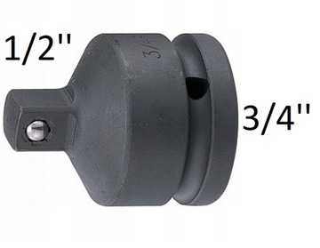 REDUKCJA UDAROWA 3/4x1/2 DO KLUCZA NASADKI ADAPTER UDAROWY 3/4M - 1/2F CRMO