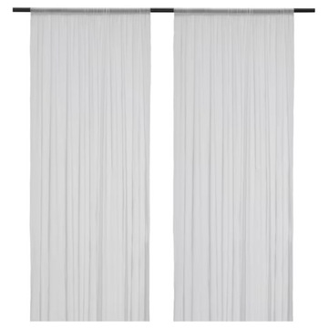 IKEA firanki HILDRUN 2szt biały/kropki 145x300cm
