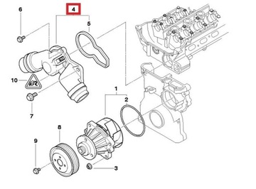 BMW E38 E39 E46 E53 M52 M54 TERMOSTAT Z POUZDRO OE