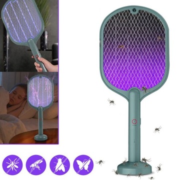 ELEKTRYCZNA RACZKA NA MUCHY, FLY ZAPPER, PORĘCZNA PACKA NA KOMARY USB 2 W 1