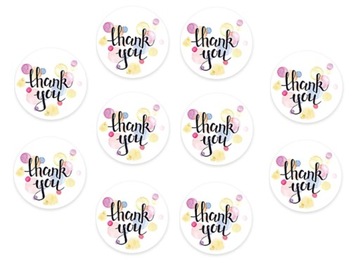 T5 NAKLEJKI THANK YOU DZIĘKUJĘ 10szt