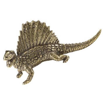 ZABAWKA DINOZAUR DEKORACJE MOSIĄDZ OGRÓD STATUA DIMETRODONA OZDOBY MIEDZIANE