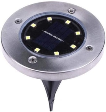 LAMPKA SOLARNA OGRODOWA GRUNTOWA TARASOWA LED DISC