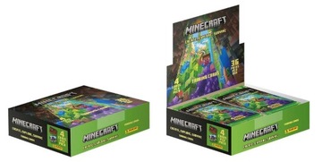 MINECRAFT CREATE EXPLORE BOX 36 SASZETEK Z 144 KARTAMI KOLEKCJONERSKIMI