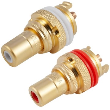 GNIAZDO RCA CINCH CMC USA MIEDZIANY PIN OFC 2szt