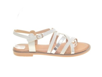 Sandały na płaskiej podeszwie 8670-PL white r.38