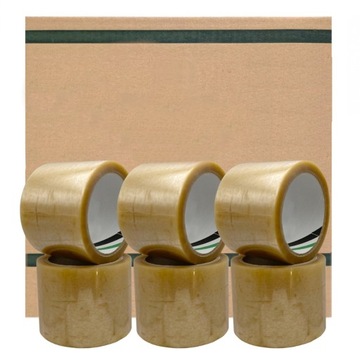 24x TAŚMA PAKOWA SOLVENT KLEJĄCA TRANSPARENT SZEROKA 75mm/60m DO KARTONÓW