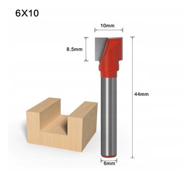 Frez Do Planowania Drewna 10 Mm Trzpień 6 Mm