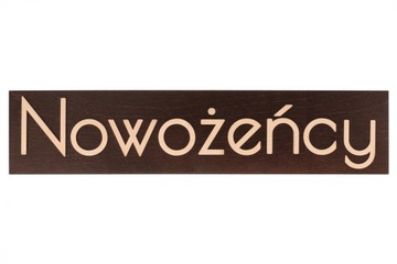 Tablice ślubne do samochodu - Nowożeńcy - ozdoba