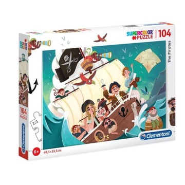 PUZZLE 104 EL PIRACI CLEMENTONI KAPITAN HAK
