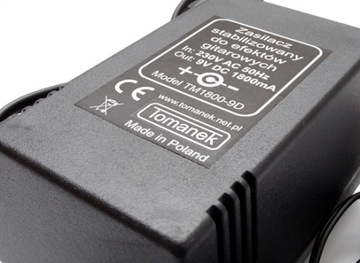 БЛОК ПИТАНИЯ ДЛЯ 10 ЭФФЕКТОВ 9 В постоянного тока TOMANEK TM1800-9D