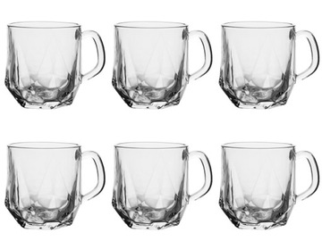 ZESTAW SZKLANKA z uchem KUBEK 6 x 300 ml filiżanka
