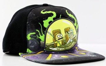 Czapka z prostym daszkiem męska Rick and Morty SNAPBACK 55-60cm czarna HAFT