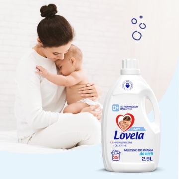 Lovela Baby гипоаллергенная жидкость для стирки белого цвета молоко 4x 2,9 л