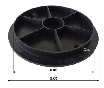 Крышка канализационная на люк диаметром 315 мм.