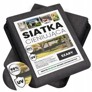 Siatka cieniująca 90% maskująca mata na ogrodzenie płot UV 1,5x10m antracyt