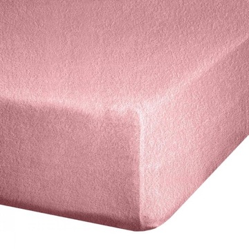 Pudrowe prześcieradło z gumką Frotte 220X200