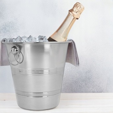 ВЕДРО ДЛЯ ЛЕДА - стальной контейнер для бутылки шампанского для охлаждения вина.
