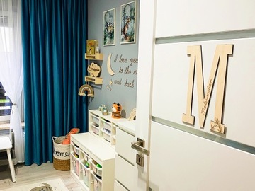 ДЕРЕВЯННАЯ БУКВА С ИМЕНЕМ УКРАШЕНИЕ НА СТЕНУ L