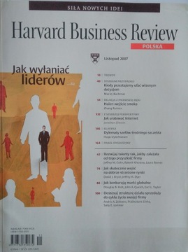 HARVARD BUSINESS REVIEW POLSKA LISTOPAD 2007