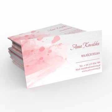 Wizytówki 500 sztuk Folia softouch ekskluzywna