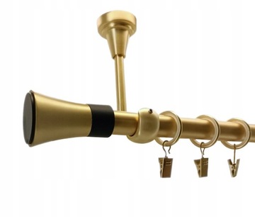 KARNISZ SUFIT 19mm ZŁOTO MAT 140cm Trapez