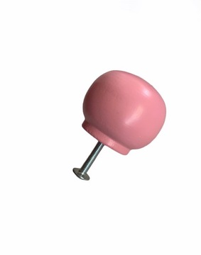 МЕБЕЛЬНАЯ РУЧКА ДЕРЕВЯННЫЙ ШАР БЕЛЫЙ + ЦВЕТНОЙ РУКАВ