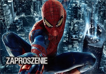 Zaproszenia urodzinowe dla dzieci Spider