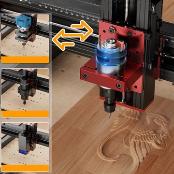 Twotrees TTC-450 pro трактор для лазерной резки Фрезерный станок с ЧПУ 460*460*80 мм + фрезы